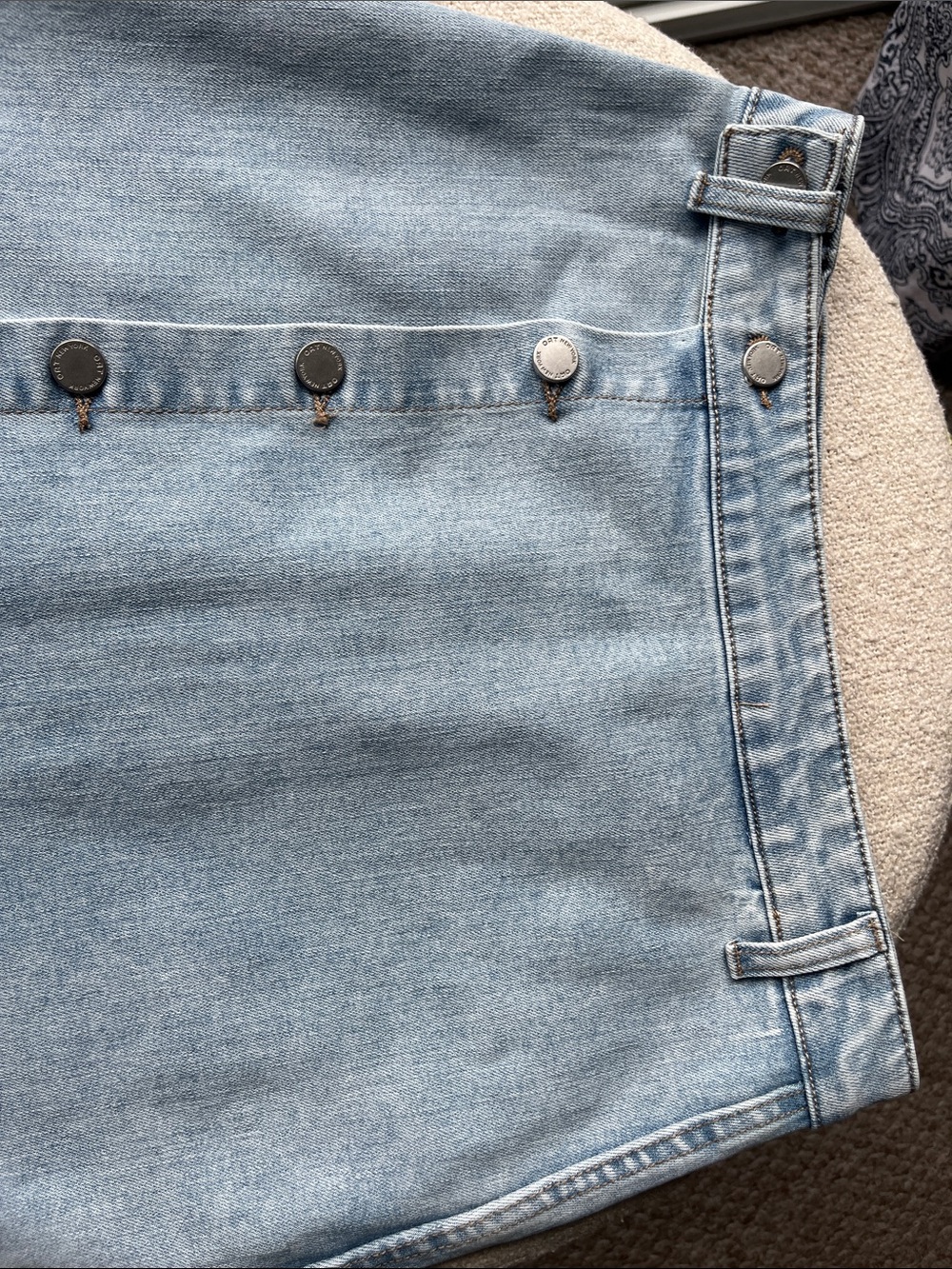 Oat New York Light Wash Denim Midi Skirt - Picture 4 of 4